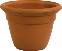 Dynamic Design HP2006DT Hampton 20-Inch Snap-Fit Poly Rim Planter, Dark Terra