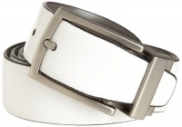 Kenneth Cole Reaction Men's Glove Leather Dress Belt, White/Gray, 40