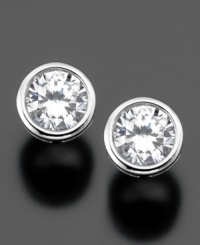 So versatile and elegant, you'll wear them all the time! These crystal stud earrings from Eliot Danori sparkle in a mixed metal, rhodium-plated setting. Approximate size: 1/4 inch.