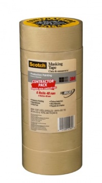 Scotch Masking Tape for Production Painting, 2-Inch by 60-Yard, 6-Pack