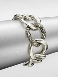 EXCLUSIVELY AT SAKS. From the Gourmette Collection. An artisan, handcrafted, sterling silver link chain accented with sparkling marcasite is a celebration of the founding years of this brand. MarcasiteSterling silverLength, about 8.25Concealed closureMade in Italy 