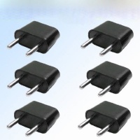 American to European Outlet Plug Adapter - 6 Pack