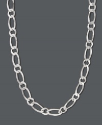 Liven your look in this simple, shining style. Giani Bernini necklace features a Figaro link crafted in sterling silver. Approximate length: 22 inches.