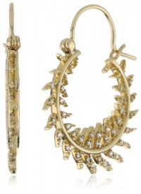 Mizuki 14k Round Quill Diamond Hoop Earrings