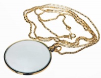 SE MG2015G 2-Inch Necklace Magnifier with 36-Inch Gold Chain