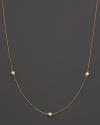 Lisa Nik 18K Rose Gold Diamond Station Necklace, 17