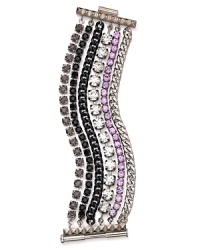 This layered, Juicy Couture bracelet is a truly timeless addition to any glamour girl's jewel box, cast in silver plated metal.