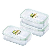 Kinetic Go Green Glass Lock Rectangular 14 Ounce 6 Piece Set