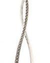 Judith Jack Fluidity Sterling Silver and Marcasite Hammered Linear Pendant Necklace, 18