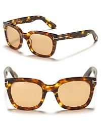 Channel your geek chic side in these thick framed wayfarer sunglasses from Tom Ford.