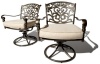 Strathwood St. Thomas Cast Aluminum Swivel Dining Arm Chair, Set of 2