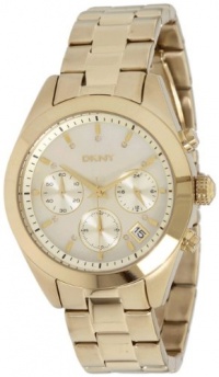 DKNY Women's NY8514 Gold Stainless-Steel Quartz Watch with Gold Dial