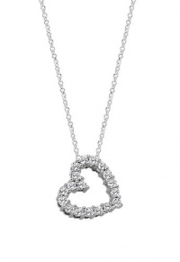 Effy Jewlery Diamond Heart 14K White Gold Pendant, .25 TCW