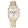 Michele Women's 'Deco' 18K Gold Plate Diamond Chronograph Watch MW06P01B0046