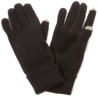 Echo Design Men's Cashmere Echo Touch Glove with Palm Patch, Black, Small/Medium