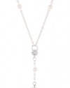 The Vatican Library Collection Silver-Tone Crystal Pearl Cross Necklace