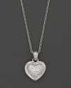 Pavé diamonds sparkle in a sterling silver heart. From the John Hardy Classic Chain Kepang Heart Collection.