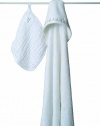 aden + anais Terry Hooded Towel and Muslin Washcloth Set, Water Baby