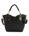 In a puffy chevron texture, Big Buddha's Pearl tote purse makes a big splash!