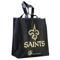 NFL New Orleans Saints Black Reusable Tote Bag