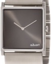 a.b. art Unisex EL108B Series EL Stainless Steel Swiss Quartz Black Dial and Metal Bracelet Watch