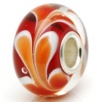 G12 Dark Red and Orange Sweet Dream Garden .925 Silver Core Murano Glass Bead Fits European Charms Pandora, Trollbeads Chamilia,silverado,biagi Bracelets