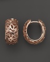 An open weave design lends modern appeal to Di MODOLO's small hoop earrings.