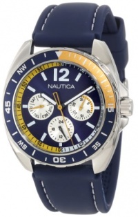 Nautica Men's N09915G Sport Ring Multifunction Blue and Yellow Box Set Watch