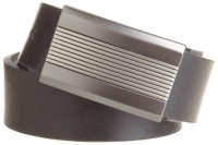 Reward Men's Reversible Racer Stripe Plaque Buckle Belt