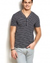 Armani Exchange Mens Stripe Pima Henley