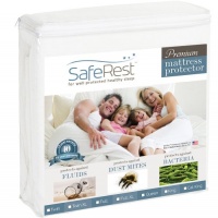 Twin Size SafeRest Premium Hypoallergenic Waterproof Mattress Protector - Vinyl Free