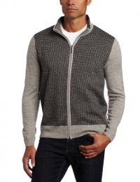 Geoffrey Beene Men's Zip Tweed Cardigan Sweater