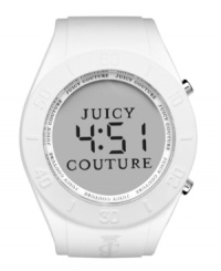 More than your typical sport watch, this Juicy Couture creation is covered in allover pristine white.