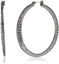 Kenneth Cole New York Modern Garnet Pave Hoop Earrings