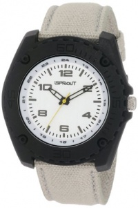 Sprout Men's ST3004BKBKKH Eco-Friendly Bone Organic Cotton Strap Watch