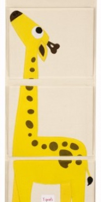 3 Sprouts Wall Organizer, Yellow Giraffe