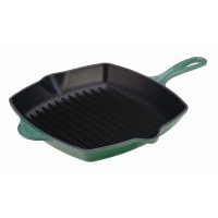 Le Creuset Enameled Cast-Iron 10-1/4-Inch Square Skillet Grill, Fennel