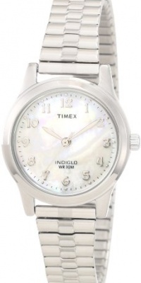 Timex Women's T2M826 Elevated Classics Dress Silver-Tone Stainless Steel Expansion Band Watch