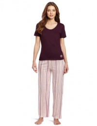 Izod Women's Knit Stripe Pajama Set