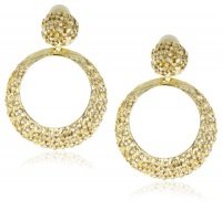 Clara Kasavina Swarovski Crystal Joyce Open Circle Earrings