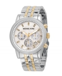 A sophisticated combination of luxurious hues adorn this Michael Kors watch.