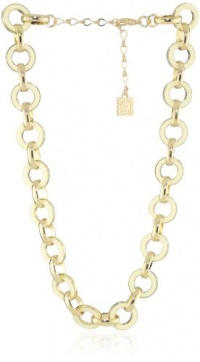 Anne Klein Union Square Gold-Tone Ivory Enamel Link Necklace