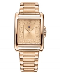 Dress your outfits in rosy shine with this elegant watch from Tommy Hilfiger.