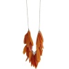 Burnt Orange Multiple Feather Necklace, 30 Inches Long, CLEARANCE PRICED, LIMITED QUANTITY AVAILABLE