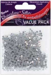 Rhinestone Setter Hot-Fix Embellishments 3mm 1000/Pkg: Crystal Glass Stone