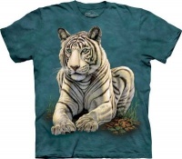 The Mountain White Tiger Gaze Short Sleeve Tee T-shirt