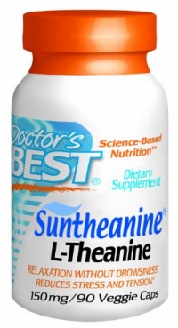 Doctor's Best Suntheanine L-Theanine (150mg) Vegetable Capsules, 90-Count