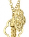 T Tahari Gold Triple Pendant Necklace