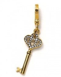 Juicy Couture Gold-Tone Crystal Crown 'Key' Charm