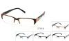 IG Unisex Clear Lens Sleek Half Frame Slim Temple Fashion Glasses